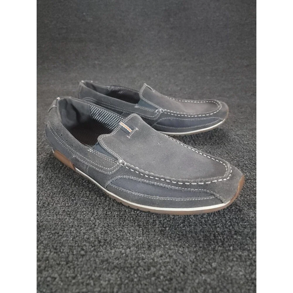 Clark's Leather Driving Slip On Loafers Men's 13M Blue Comfort Shoes